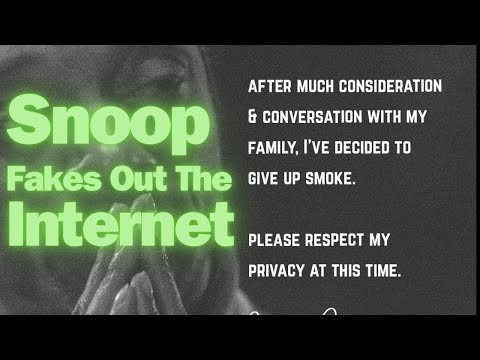 Snoop Dogg Quits Smoking?