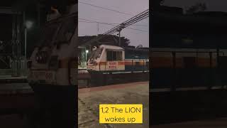 EMD Locomotive wakes up | Cranking of a WDP-4D locomotive on second go | Indian Railways