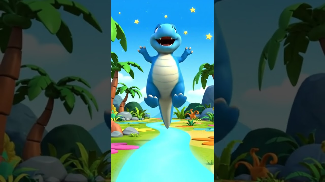 🦖 Blue Dinosaur | Dinosaur Color Match Game | 🌈 Fun Dino Song