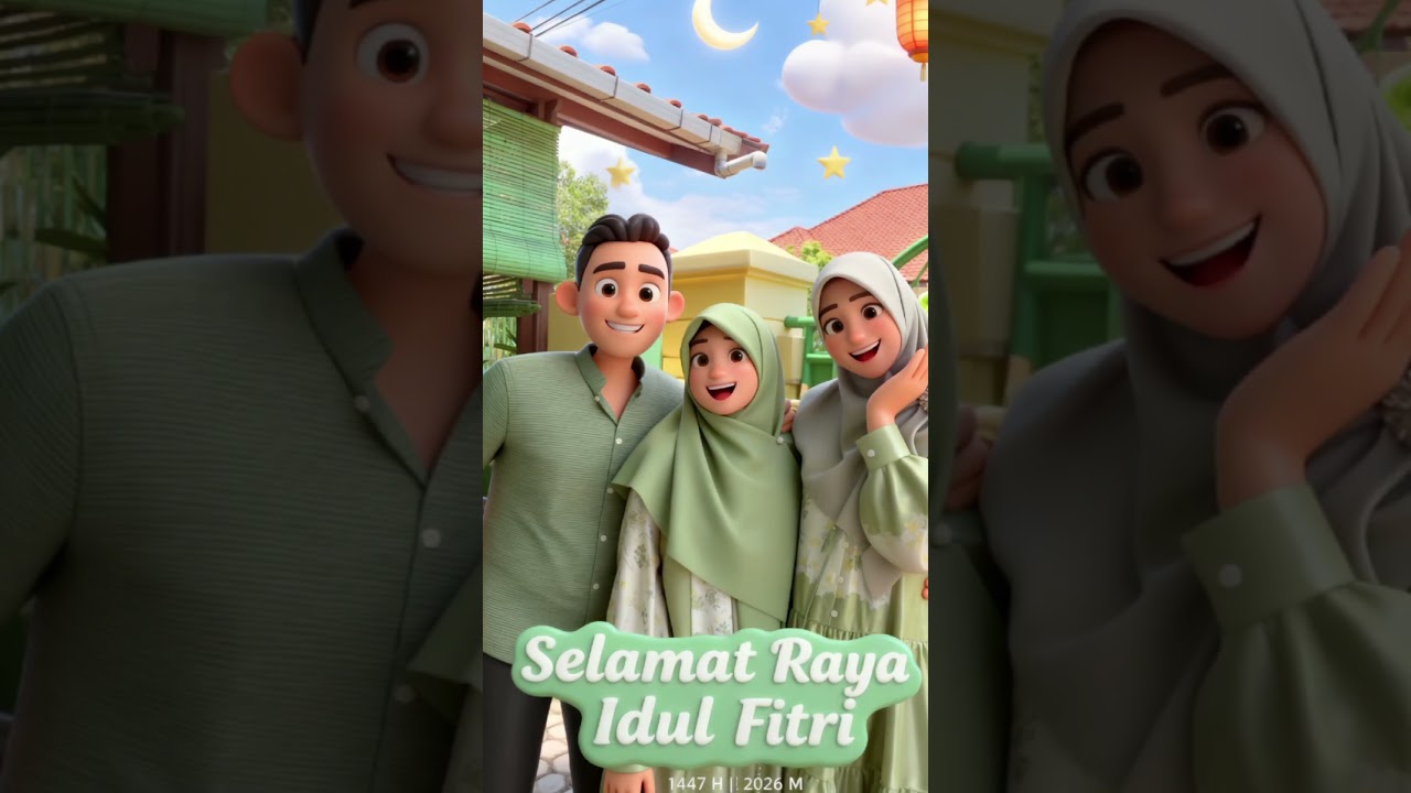 Hari Raya Idul Fitri With Family 😄 #Shorts Aqilla