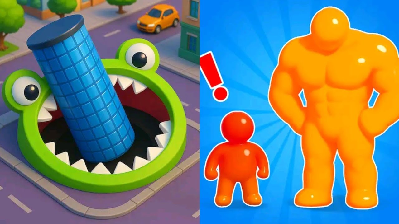 Hole.io VS Tall Man Run Gameplay IOS Android