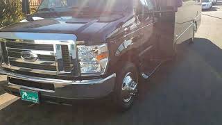 2017 Black 23 passenger Ford E450 Gas Luxury Shuttle bus for sale