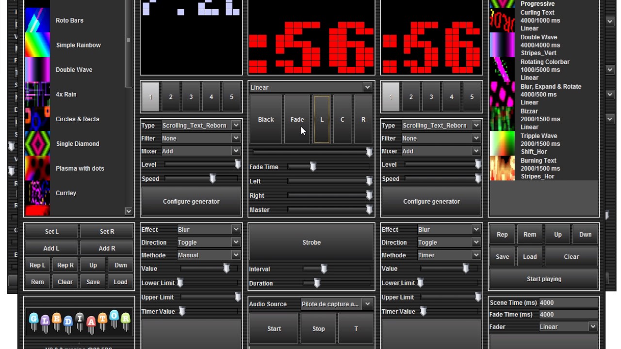 Led Table - Glediator scrolling demo