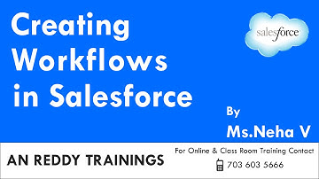 Creating Workflows In Salesforce | By Ms.Neha V | AN REDDY TRAININGS