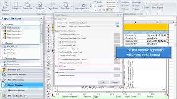 Thermo Scientific Chromeleon Data Export
