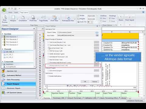 Thermo Scientific Chromeleon Data Export