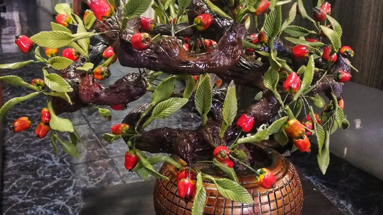 ¡¡CÓMO HACER UN BONSÁI DE MANZANAS CON PORCELANA FRÍA!!