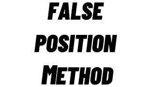 Solving Bisection Method and False Position Method on Excel