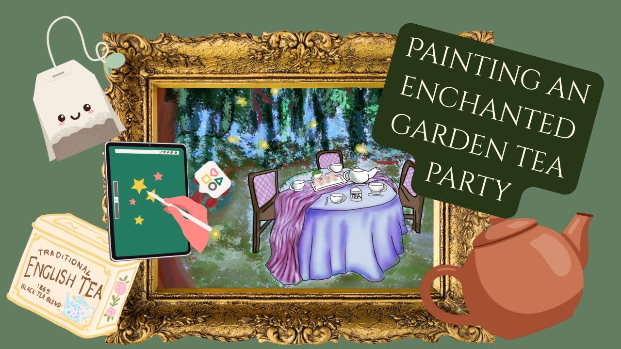 Enchanted Garden Tea Party | speed paint | NO voiceover