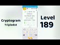 Cryptogram Tripledo Level 189 Solutions 🧩 | Logic Puzzle Game | Mini Boss