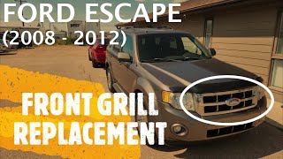 Ford Escape  FRONT GRILL REMOVAL / REPLACEMENT WITHOUT REMOVING THE BUMPER (2008  2012)