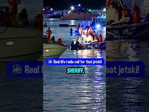 This jet ski was speeding through the sandbar right before the fireworks!