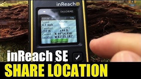 Garmin inReach SE How To Share Location