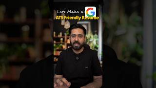 How to Make an ATS-Friendly Resume using Gemini AI | Aaban Usmani #shorts