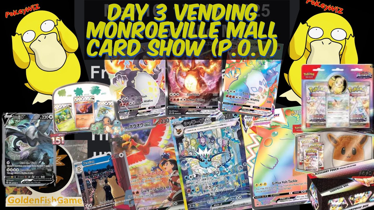 POKÉMON CARD SHOW MONROEVILLE MALL (VENDOR P.O.V) - YouTube