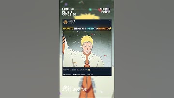 NARUTO SHOW HIS SPEED TO BORUTO ⚡