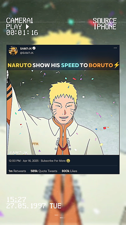 NARUTO SHOW HIS SPEED TO BORUTO ⚡