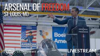 LIVE: Sec War speaks during the nationwide Arsenal of Freedom tour at Boeing in St. Louis, Mo.