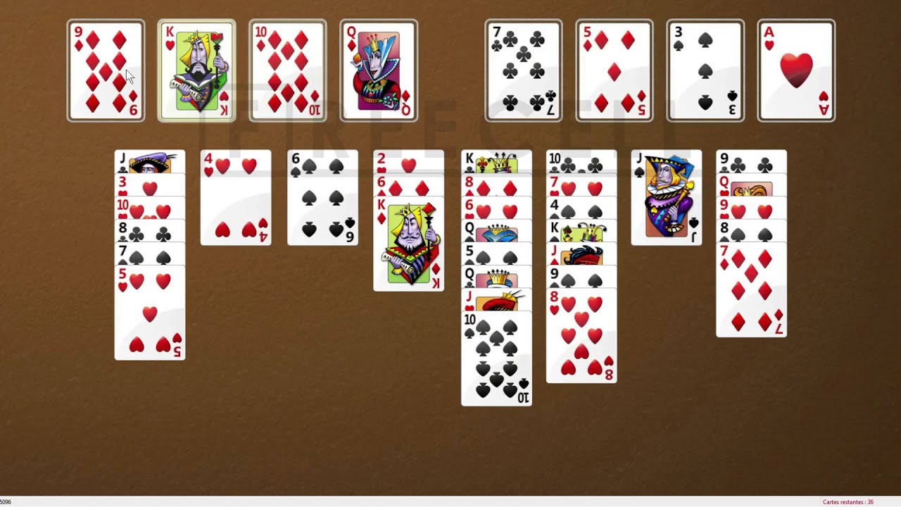 Solution To Freecell Game 5096 In HD YouTube