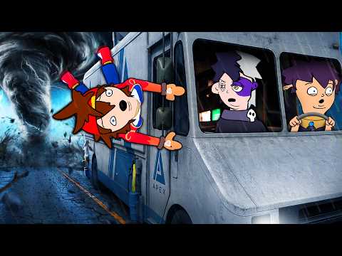 5 Idiots Try To Escape a TORNADO | Funnel Runners