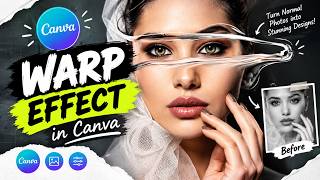 How to Create a Canva Warp Effect ✨ Easy Text Effect Tutorial #Canva #CanvaTutorial #Design