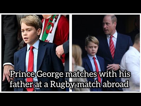 Prince George supports Wales as he joins , father, Prince William to Wales Vs Argentina Rugby Match