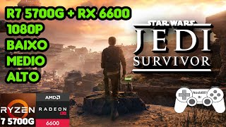 RX 6600 | RYZEN 7 5700G | BENCHMARK | STAR WARS JEDI: SURVIVOR | 16GB RAM