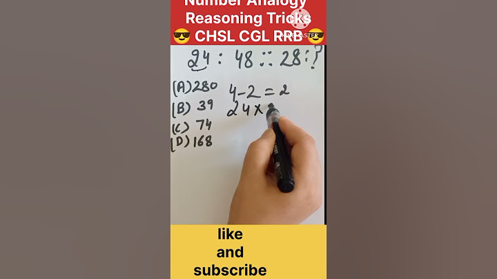 Analogy | Number Analogy |Reasoning Analogy Classes for SSC CGL MTS GD Exams || #shorts