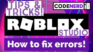 How to fix errors in Roblox studio | Roblox coding lessons for kids by Codenerd.io