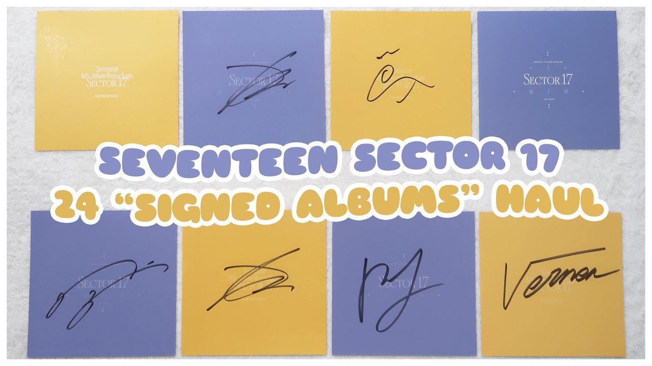 SEVENTEEN sector17 US セブチ サイン アメリカ ミンギュ ✨ seventeen signed sector 17 albums haul- new beginning +