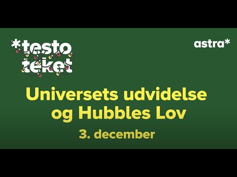 3. december - Universets udvidelse og Hubbles Lov