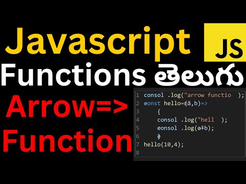 Arrow function in javascript in telugu for react js #javascripttelugu #javascript #telugu