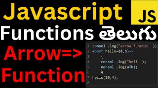 Arrow function in javascript in telugu for react js #javascripttelugu #javascript #telugu