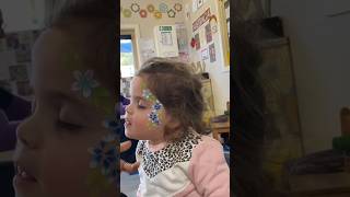 Easy girls flower face painting tutorial for beginners  #easyfacepainting #facepaint #paintideas
