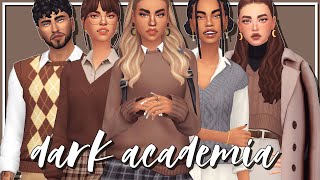 The Sims 4 | DARK ACADEMIA LOOKBOOK 🏰🖤 |   CC Links