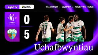 Uchafbwyntiau | Highlights: Met Caerdydd 0-5 Y Seintiau Newydd | Cymru Premier Novira