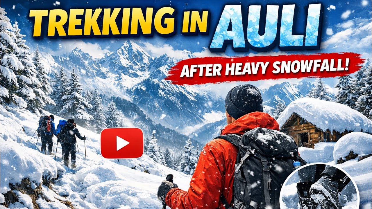 Auli Extreme Snow Trek Vlog ❄️ | Trekking After Heavy Snowfall ❄️ in Uttarakhand | Rakshit Tiwari