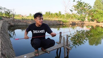 CẦN CÂU RẺ NHẤT THẾ GIỚI GIÁ 1 ĐỒNG - LẠ VLOG CÂU CÁ MINI ( Micro fishing rod )