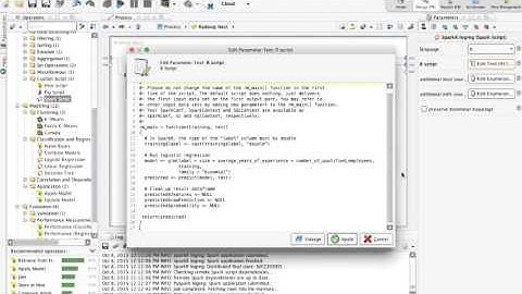 RapidMiner Spark Script example