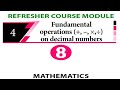 8th Maths  Refresher Course Answer Key Unit 4