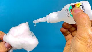 Super Glue and Cotton Miracle! Pour Glue on Cotton and Amaze With Results