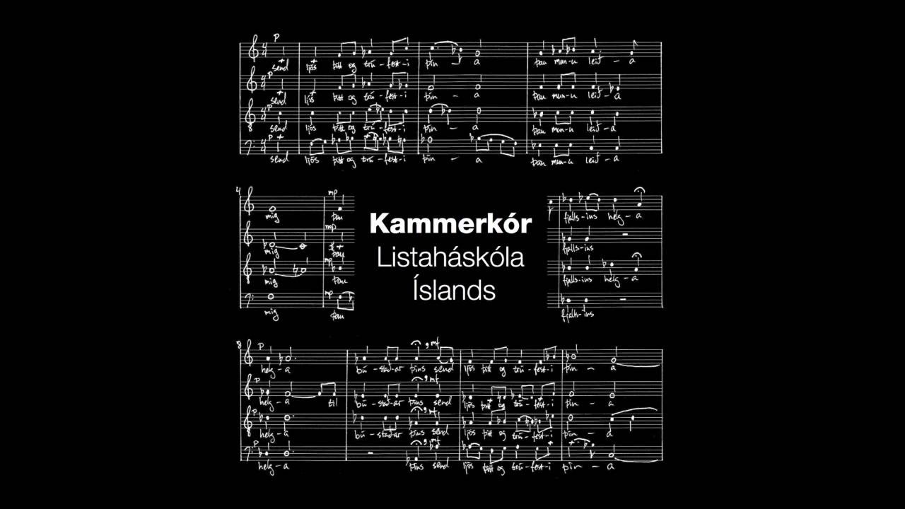 Kammerkór Listaháskóla Íslands flytur Komið er kvöld í heimi eftir Hróðmar I. Sigurbjörnsson