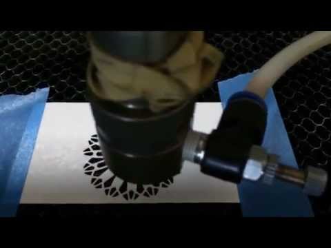 Laser cutting Rosetta @ 50mm