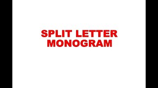 SPLIT LETTER MONOGRAM IN STARCRAFT CREATE