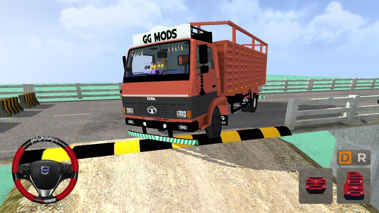 Tata 1109 Truck Mod For Bussid - Speed Breaker Test 😱 Village Road Drive BUSSID - Bus Simulator Game