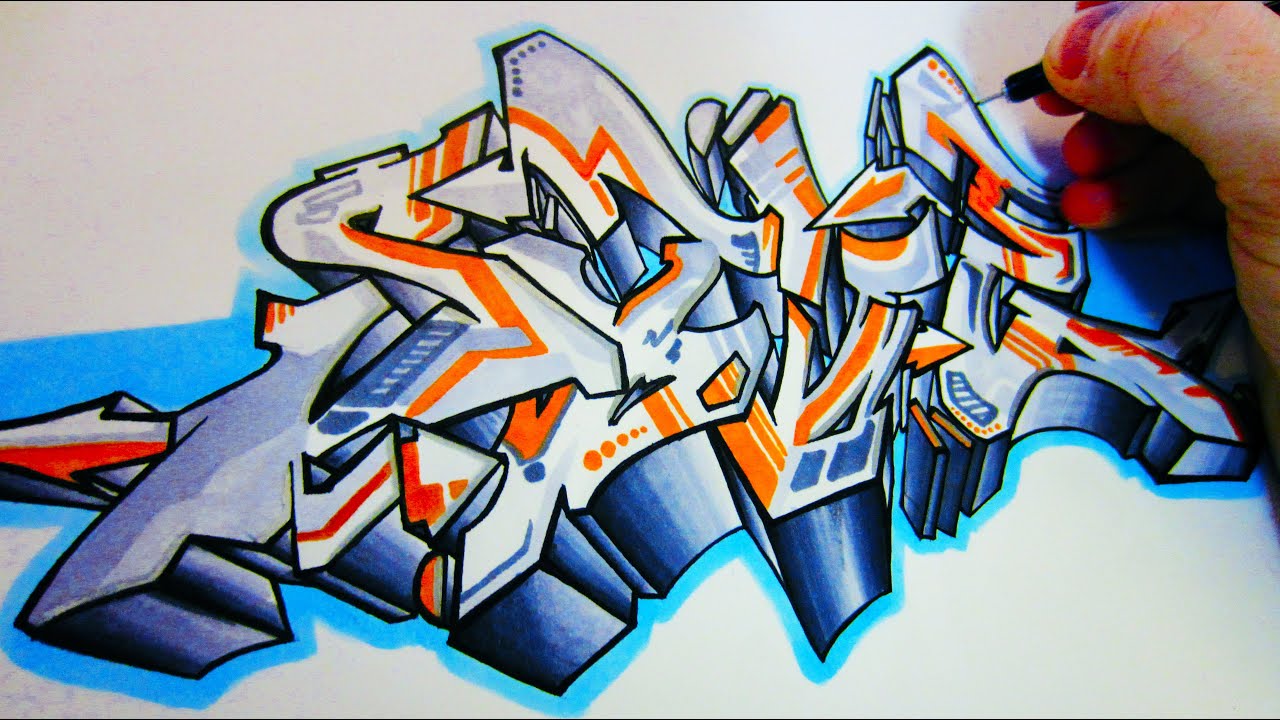 Robotic Graffiti Blackbook Piece  YouTube