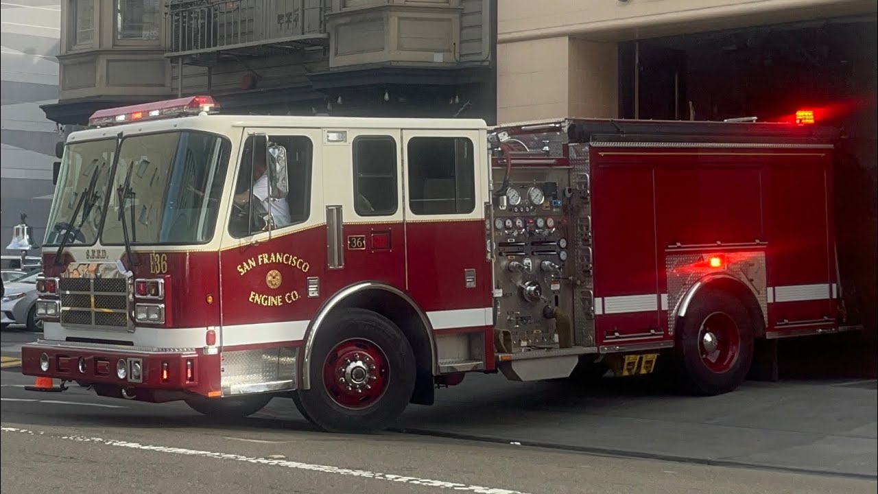 Sf Fire Engine San Francisco Fire Dept. NEW Engine 36 Responding - YouTube