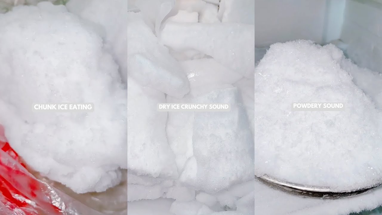 White Powder Ice Freezer Frost | Powdery Ice Eating | Chunk Ice Eating ASMR ️ ️#whiteice ...