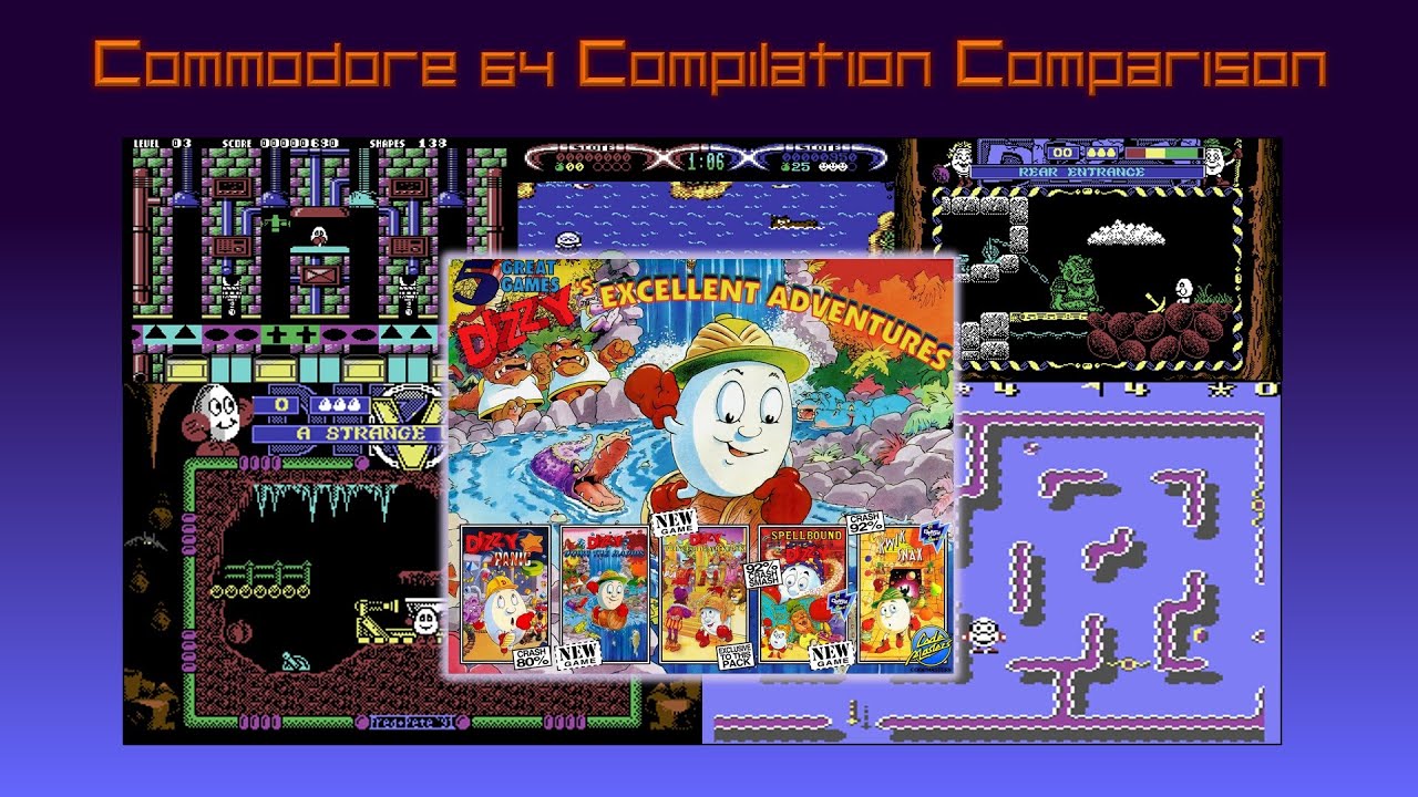 Commodore 64 Compilation Comparison: Dizzy's Excellent Adventures