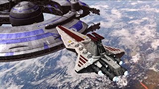 Epic Clone Wars NPC Space Battle  Star Wars Empire at War Remake Mod